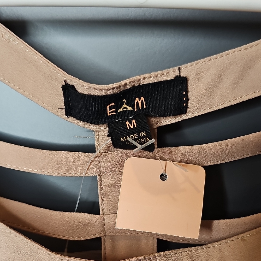 EAM Women's Tan Blouse